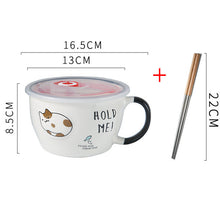 Lade das Bild in den Galerie-Viewer, Niedliche Instant-Nudelschüssel mit Deckel