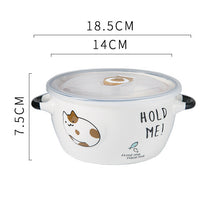 Lade das Bild in den Galerie-Viewer, Niedliche Instant-Nudelschüssel mit Deckel