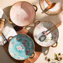 Lade das Bild in den Galerie-Viewer, Stilvolle Schüssel mit asiatischer Verzierung für Pho, Ramen, Suppen und mehr!