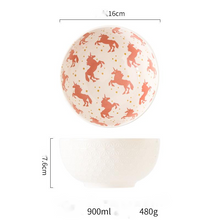 Lade das Bild in den Galerie-Viewer, Keramikgeschirr im japanischen Stil mit kreativer Prägung