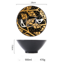 Lade das Bild in den Galerie-Viewer, Keramikgeschirr im japanischen Stil mit kreativer Prägung