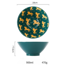 Lade das Bild in den Galerie-Viewer, Keramikgeschirr im japanischen Stil mit kreativer Prägung