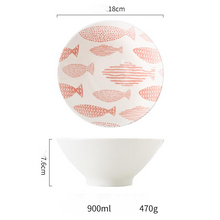 Lade das Bild in den Galerie-Viewer, Keramikgeschirr im japanischen Stil mit kreativer Prägung