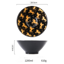 Lade das Bild in den Galerie-Viewer, Keramikgeschirr im japanischen Stil mit kreativer Prägung