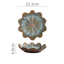 Lade das Bild in den Galerie-Viewer, Geschirr aus Keramik mit unregelmäßiger Form im maritimen Stil