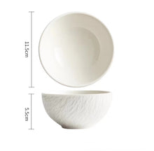 Lade das Bild in den Galerie-Viewer, Reisschüssel aus Keramik mit ausgefallener Formgebung aus Gestein