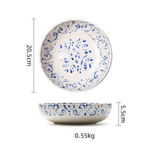 Lade das Bild in den Galerie-Viewer, Kreative Runde Hand gemalt Haushalt keramische Platte 8 Zoll
