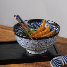 Lade das Bild in den Galerie-Viewer, Japanischer Sea Ripple Hut Kreative große Nudelschüssel