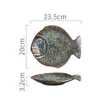 Lade das Bild in den Galerie-Viewer, Geschirr aus Keramik mit unregelmäßiger Form im maritimen Stil