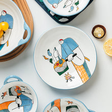 Lade das Bild in den Galerie-Viewer, Keramikgeschirr und -besteck im japanischen Stil für den Haushalt