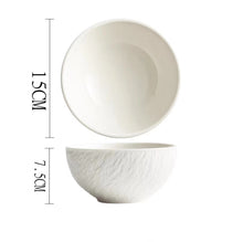 Lade das Bild in den Galerie-Viewer, Reisschüssel aus Keramik mit ausgefallener Formgebung aus Gestein