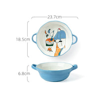 Lade das Bild in den Galerie-Viewer, Keramikgeschirr und -besteck im japanischen Stil für den Haushalt