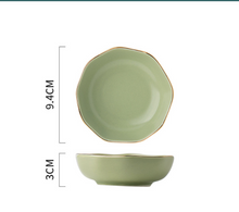 Lade das Bild in den Galerie-Viewer, Elegante Schüsseln, verziert mit goldenem Rand