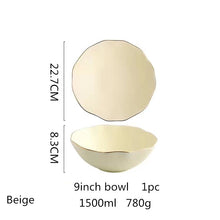 Lade das Bild in den Galerie-Viewer, Elegante Schüsseln, verziert mit goldenem Rand