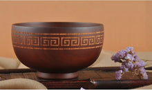 Lade das Bild in den Galerie-Viewer, Mongolischen Holzschale mit mongolischen Verzierungen
