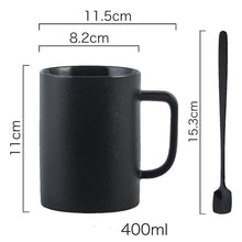 Lade das Bild in den Galerie-Viewer, Frosted Personality Ceramic Mug Stoneware Black Retro Coffee Cup Milk Tea Water Cup Japanese Simple Cup
