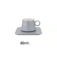 Lade das Bild in den Galerie-Viewer, Elegantes Kaffee-Set mit goldenen Details im Marmor-Stil
