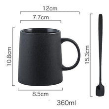 Lade das Bild in den Galerie-Viewer, Frosted Personality Ceramic Mug Stoneware Black Retro Coffee Cup Milk Tea Water Cup Japanese Simple Cup

