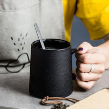 Lade das Bild in den Galerie-Viewer, Frosted Personality Ceramic Mug Stoneware Black Retro Coffee Cup Milk Tea Water Cup Japanese Simple Cup
