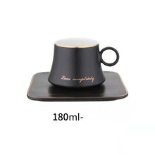Lade das Bild in den Galerie-Viewer, Elegantes Kaffee-Set mit goldenen Details im Marmor-Stil
