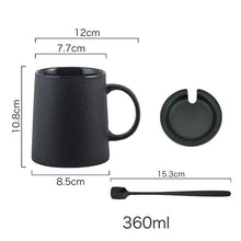 Lade das Bild in den Galerie-Viewer, Frosted Personality Ceramic Mug Stoneware Black Retro Coffee Cup Milk Tea Water Cup Japanese Simple Cup
